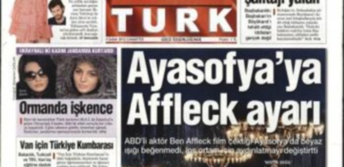 Τουρκικός Τύπος: “Αλλαγές στην Αγία Σοφία λόγω του Μπεν Άφλεκ”