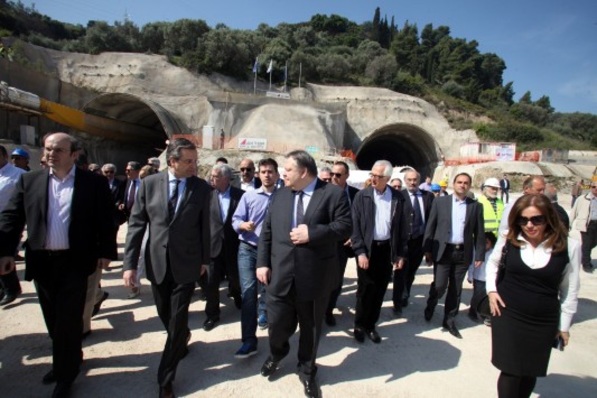 Σαμαράς Βενιζέλος στα εργοτάξια