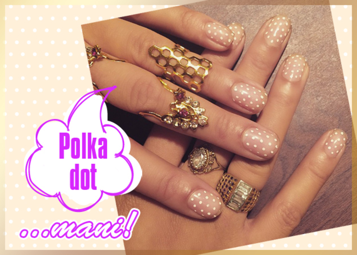 Βήμα-βήμα ένα stylish polka dot manicure!