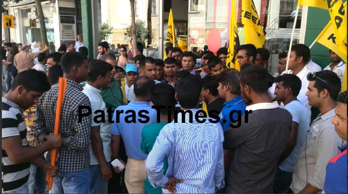 Διαμαρτυρία μεταναστών στην Πάτρα