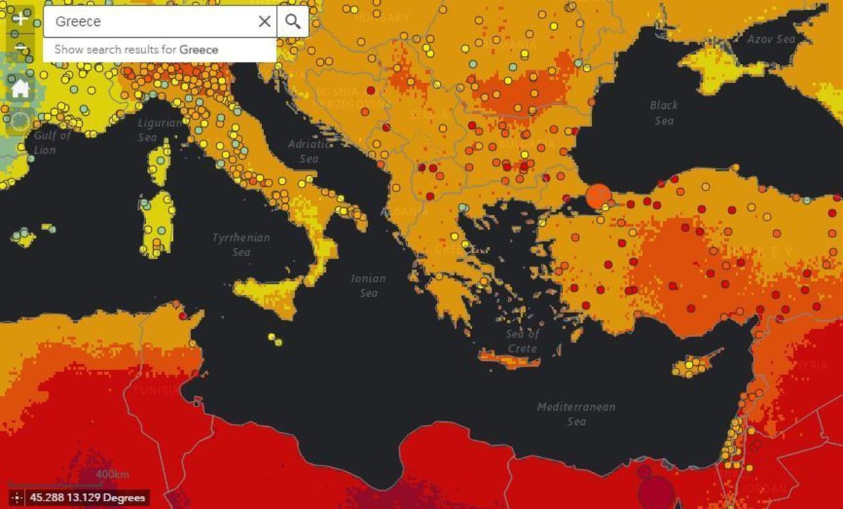 Ατμοσφαιρική ρύπανση: Ο διαδραστικός χάρτης του Παγκοσμίου Οργανισμού Υγείας – Κάντε κλικ στην Ελλάδα…