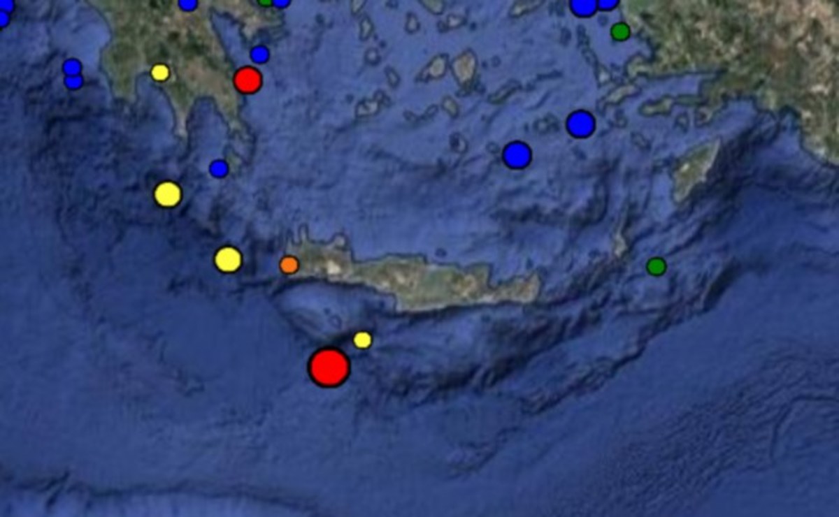 Ο χάρτης του σεισμού από το Γεωδυναμικό Ινστιτούτο