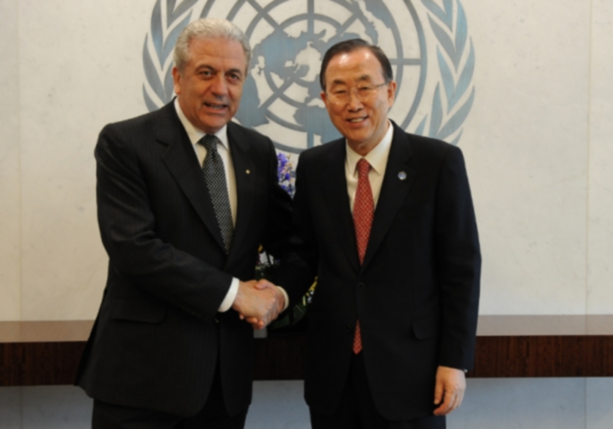 Τον γ.γ του ΟΗΕ ενημέρωσε ο Αβραμόπουλος για τις τουρκικές παρανομίες στο Αιγαίο