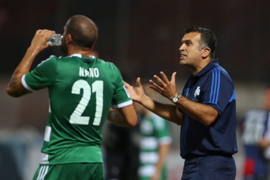 Ο Γιάννης Αναστασίου μίλησε στους παίκτες του Παναθηναϊκού ΦΩΤΟ EUROKINISSI