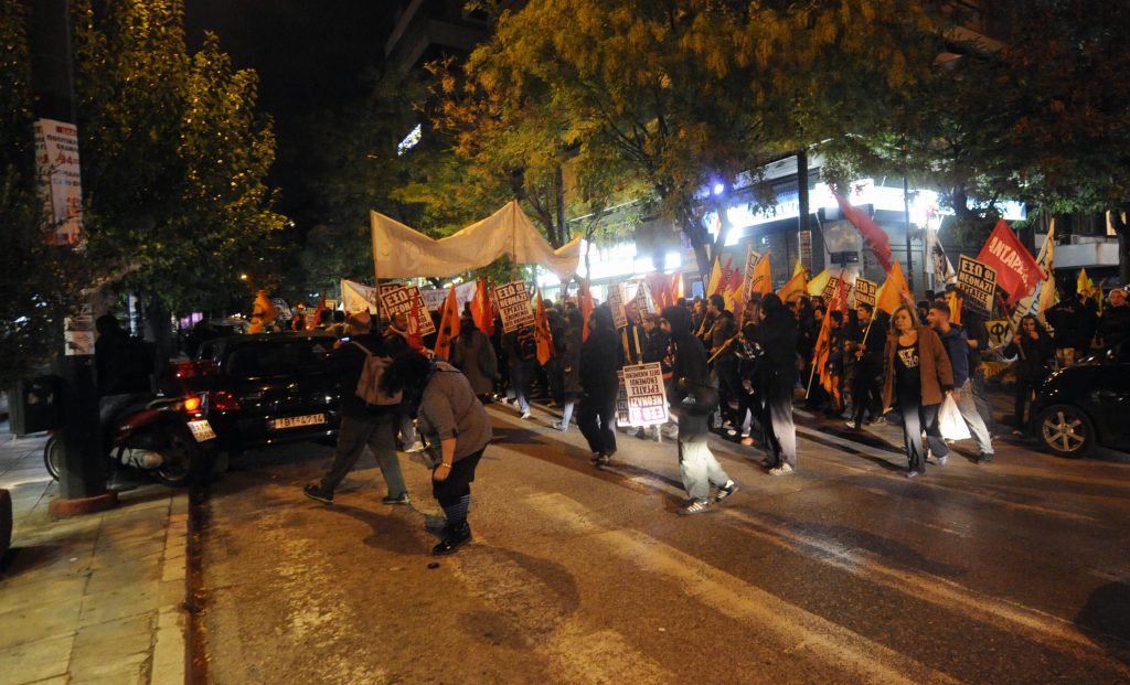 Αντιφασιστικές πορείες στο κέντρο της Αθήνας