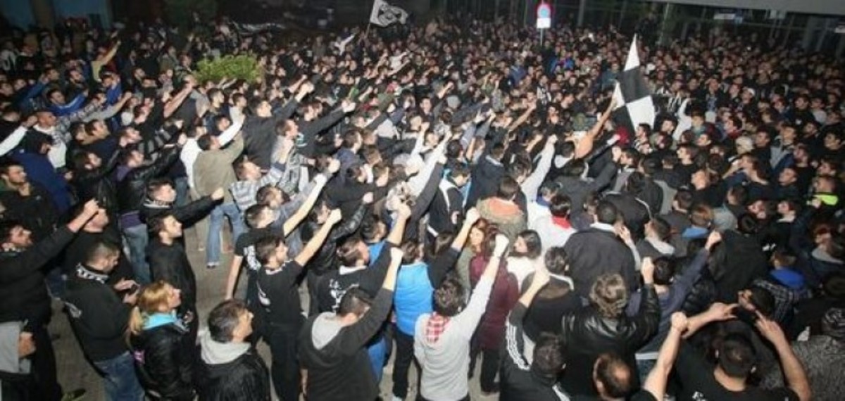 Πανηγυρισμοί οπαδών του ΠΑΟΚ