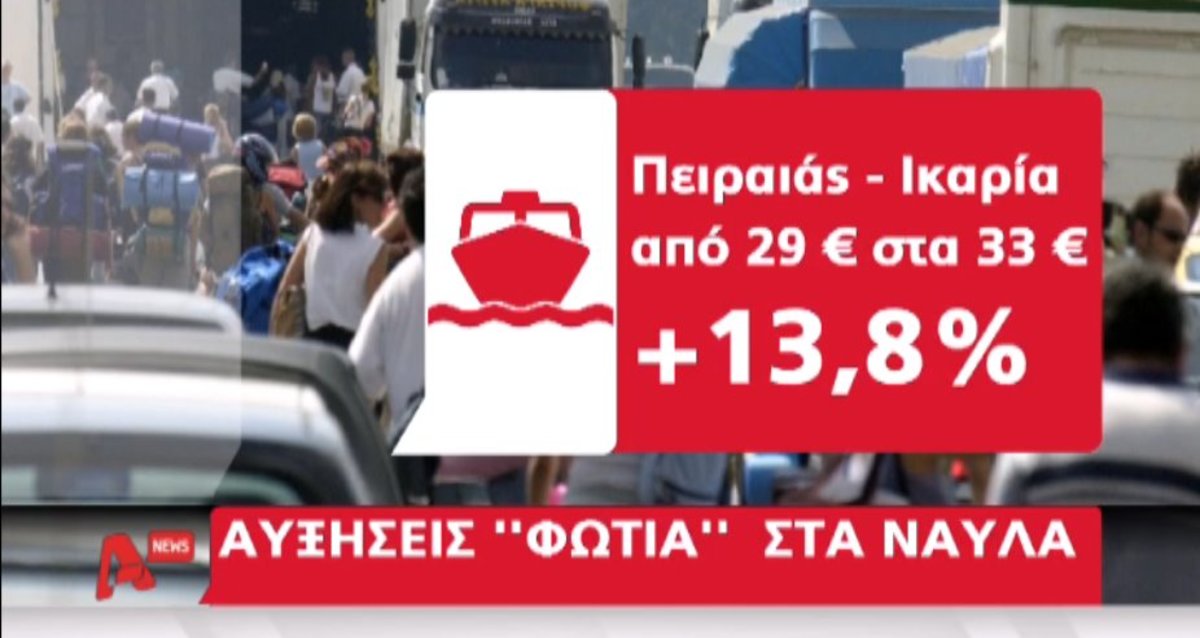 Αυξήσεις στα ναύλα