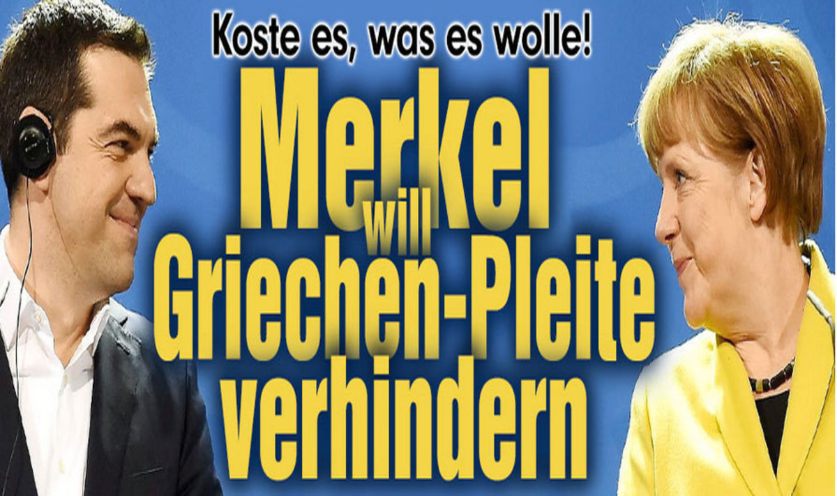 Bild: Η Μέρκελ θα σώσει τους φτωχομπινέδες Έλληνες όποιο κι αν είναι το κόστος!