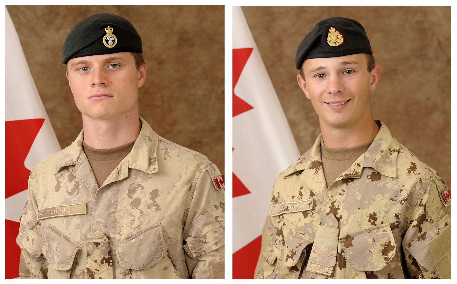 Οι στρατιώτες Garrett William Chidley και Zachery McCormack που σκοτώθηκαν σε έκρηξη στο Αφγανιστάν. ΦΩΤΟ REUTERS