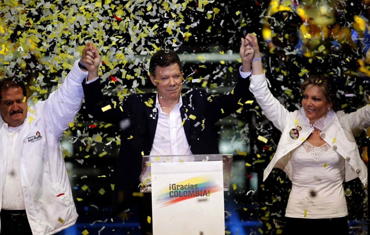Ο νέος πρόεδρος της Κολομβίας Χουάν Μανουέλ Σάντος. ΦΩΤΟ REUTERS