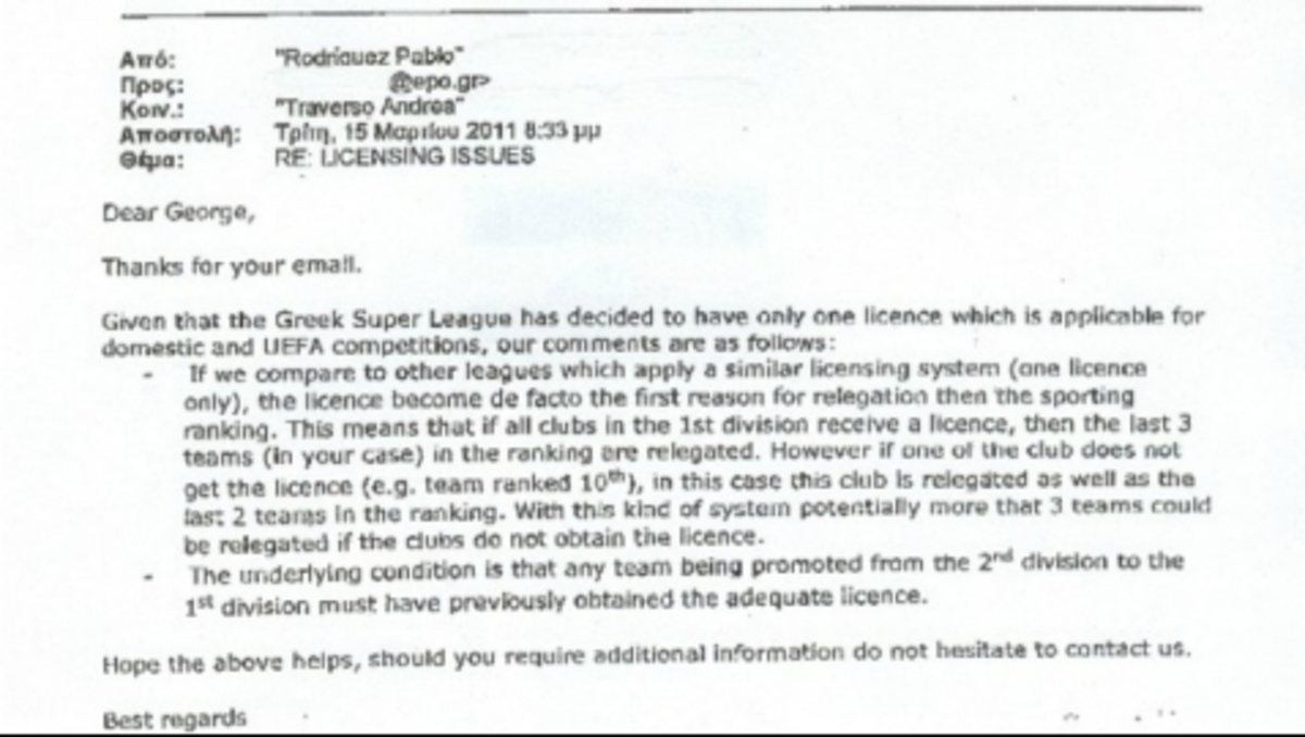 Η Ουέφα δίνει “όπλο” σε Λάρισα και Πανσερραϊκό