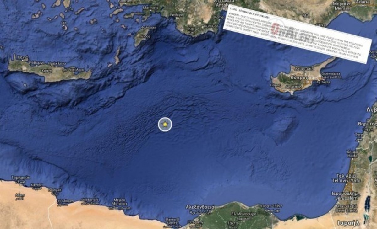 Ψάχνουν και στην Ελλάδα για την πτήση της EgyptAir – ΧΑΡΤΗΣ