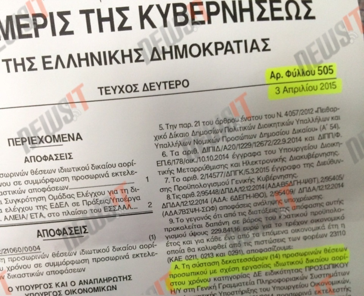 Πρώην Συμβασιούχοι ΟΑΕΕ: Ζητούν από τον Στρατούλη ΦΕΚ αντίστοιχο με αυτό του Βαρουφάκη
