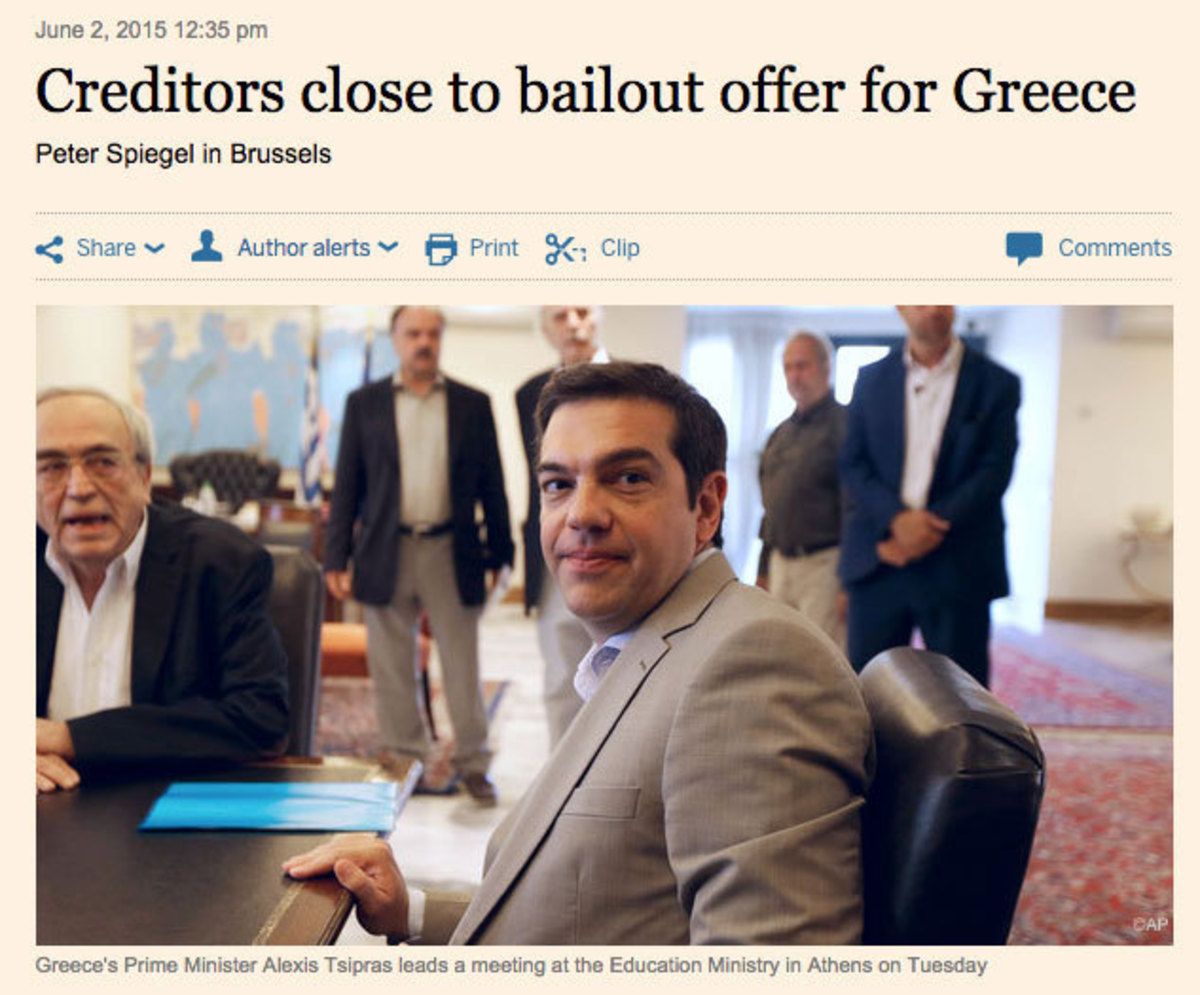 FT: Οι δανειστές ελπίζουν σε πολιτική συμφωνία μέχρι την Παρασκευή
