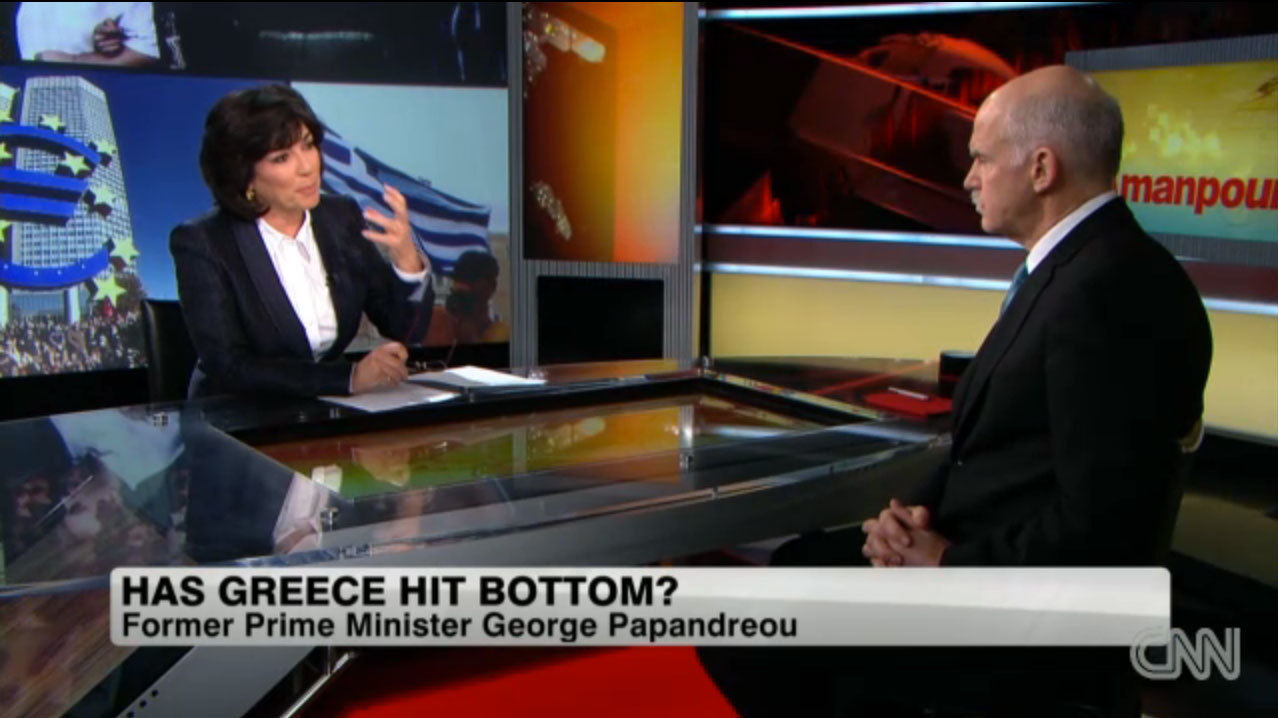 Παπανδρέου στο CNN: Υποφέρω κι εγώ με τον πόνο των Ελλήνων (VIDEO)
