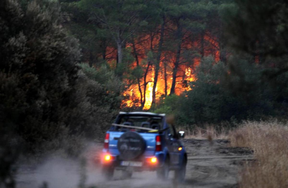 Εικόνα από τη μεγάλη φωτιά στη Ρόδο - ΦΩΤΟ EUROKINISSI