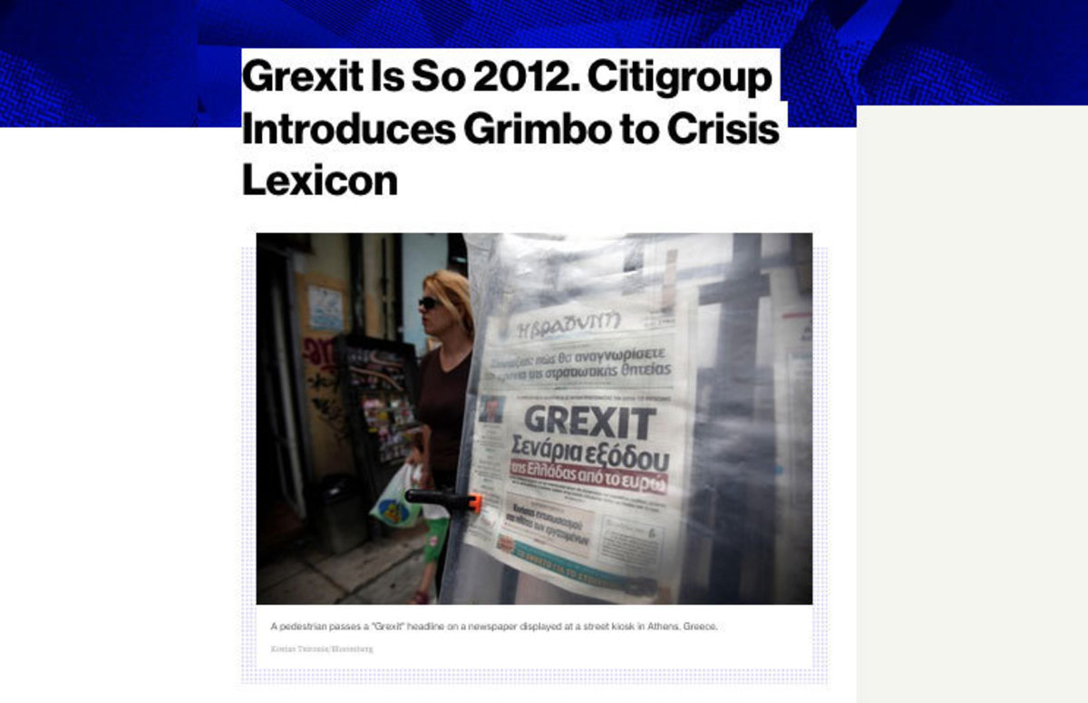 Grexit τέλος! Τώρα ήρθε το Grimbo!