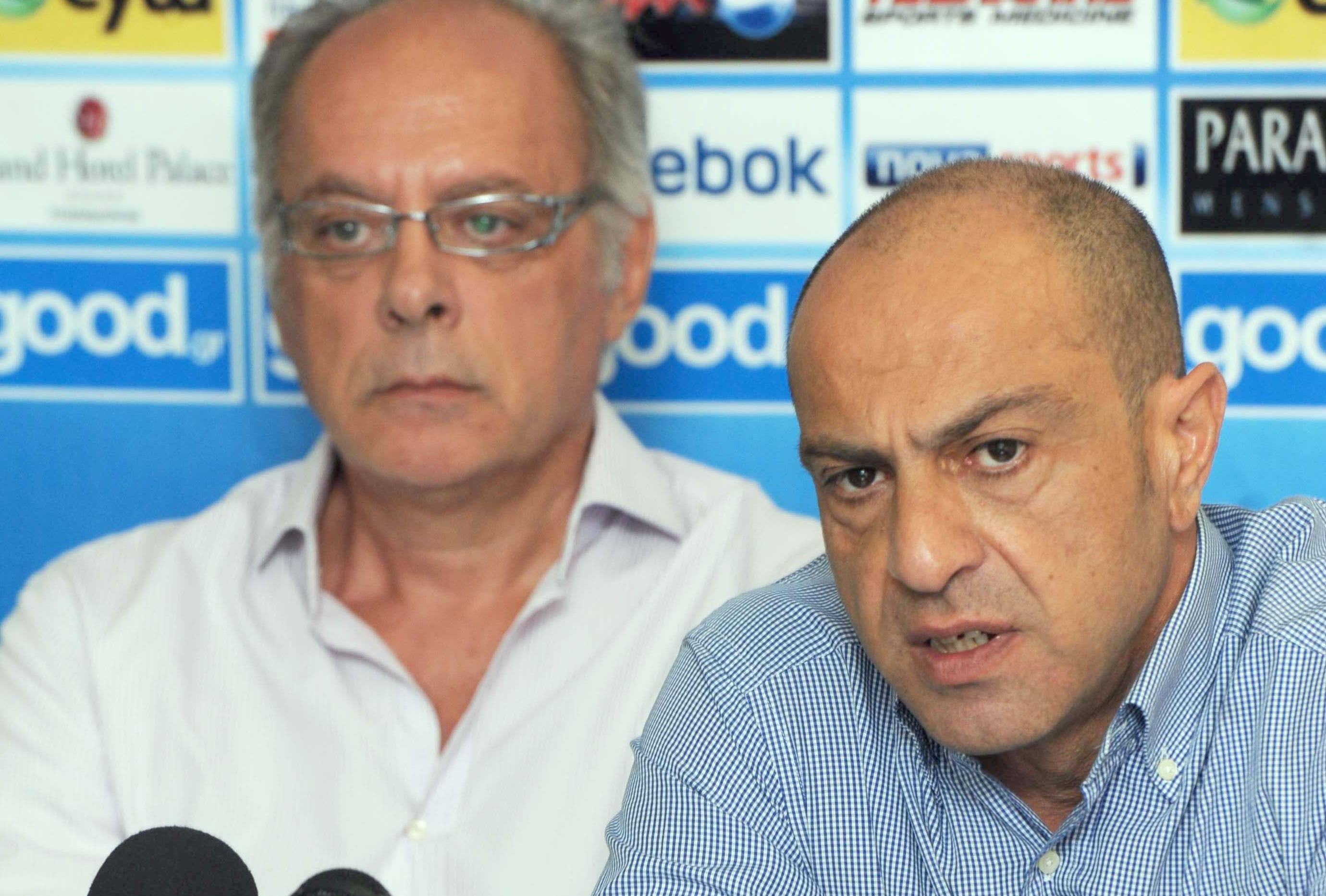 Οι Θανάσης Τζεβελέκης (αριστερά) και Γιάννης Δαμιανίδης (δεξιά)