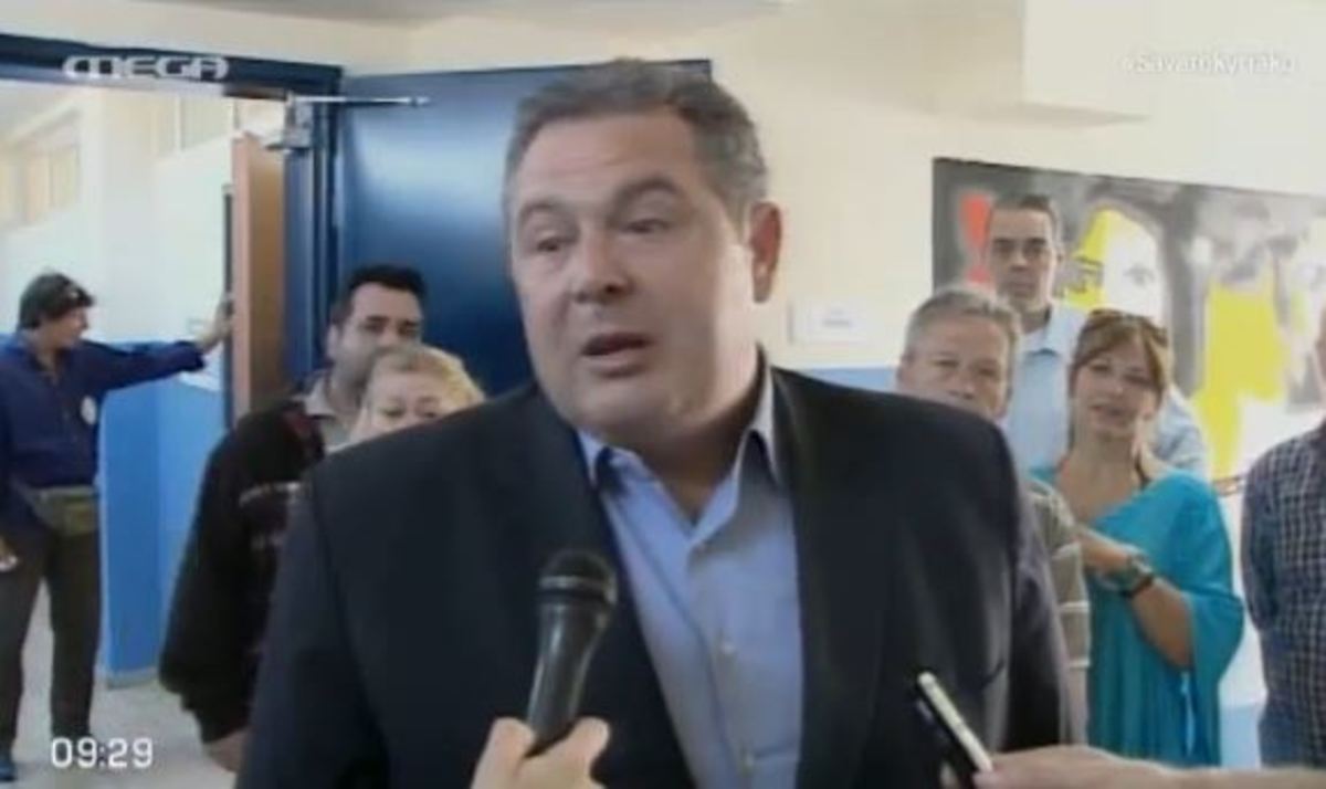 Εκλογές 2014: Στη Γλυφάδα ψήφισε ο Πάνος Καμμένος (ΒΙΝΤΕΟ)