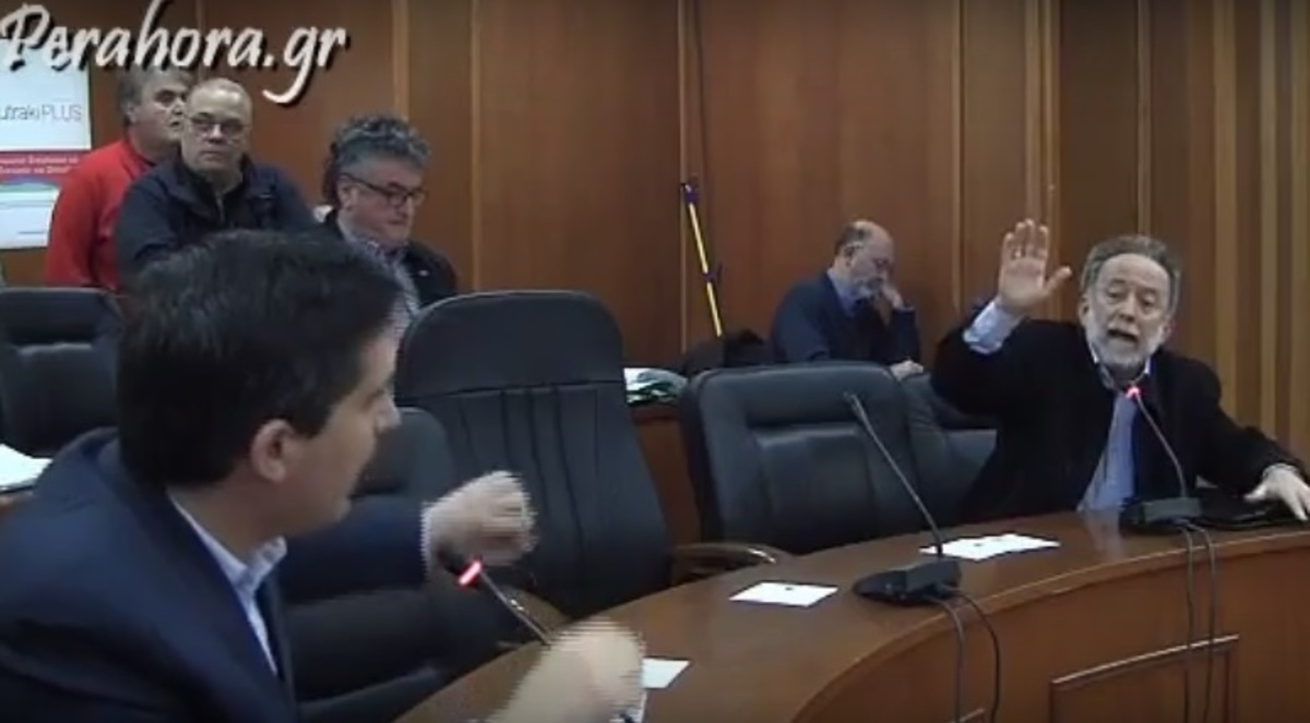 Άγριος καβγάς βουλευτών στο δημοτικό συμβούλιο Λουτρακίου [vid]