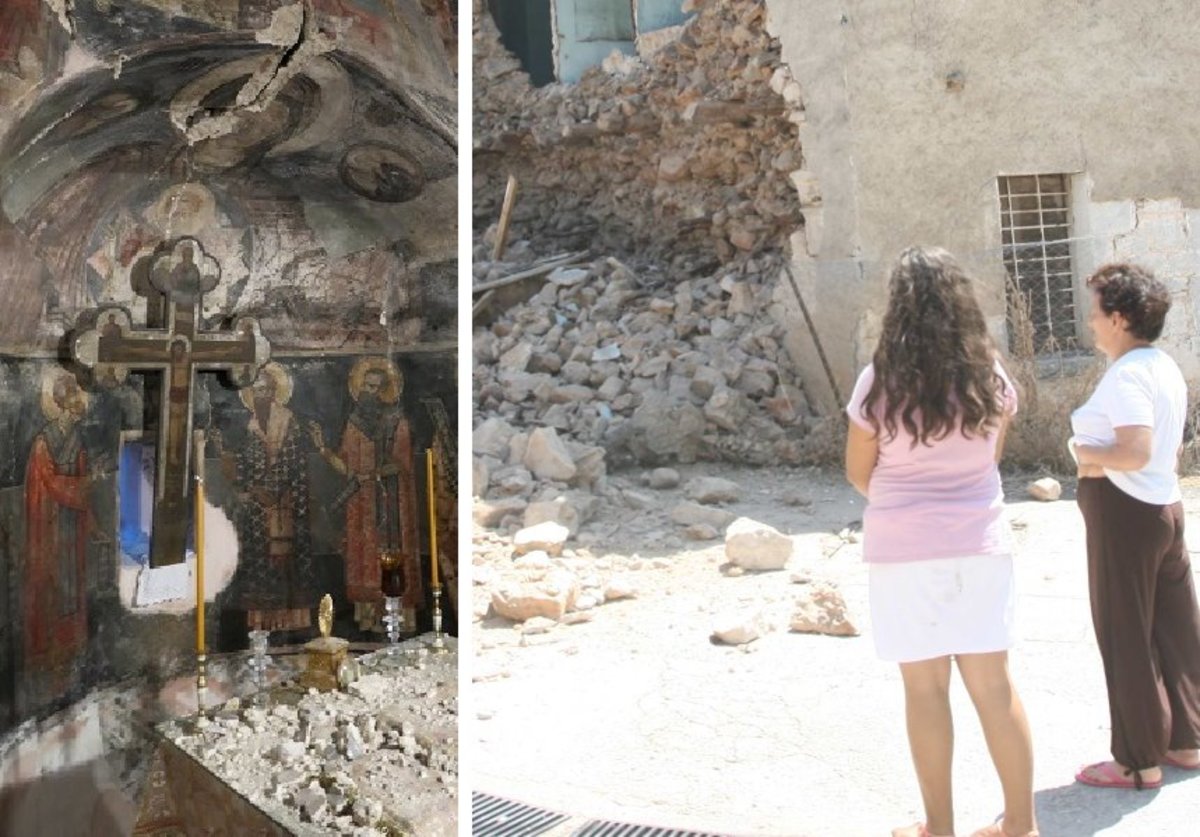 Εικόνες μετά το μεγάλο σεισμό - ΦΩΤΟ LAMIASTAR & EUROKINISSI