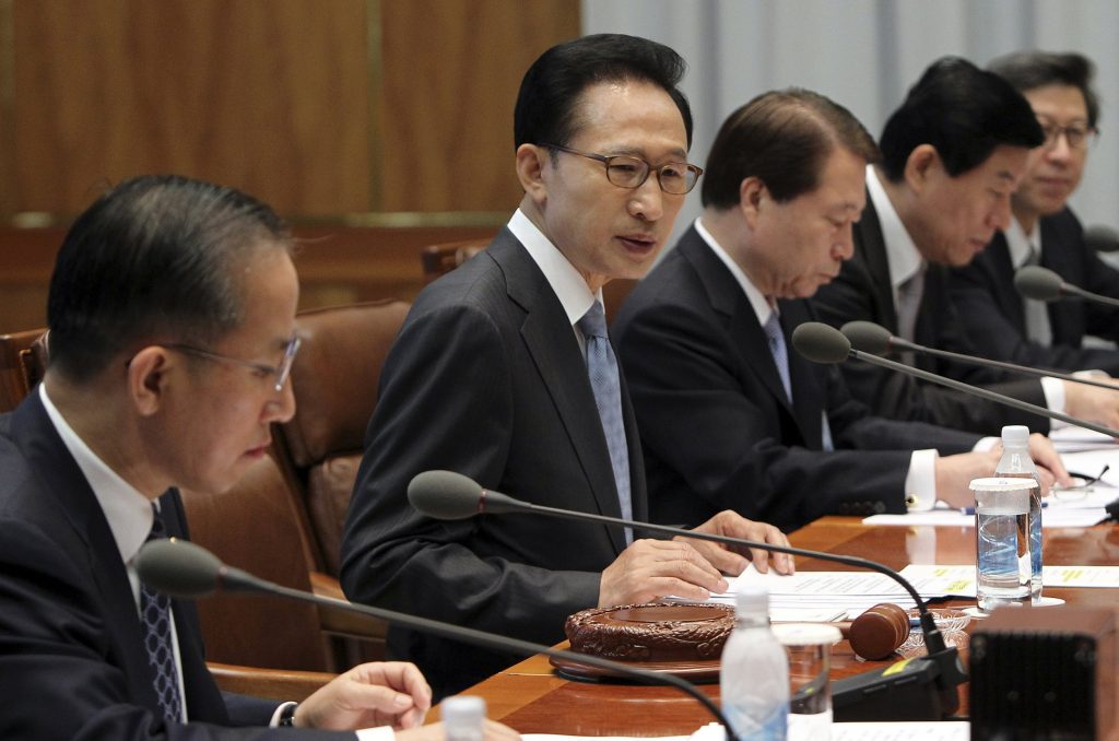 Ο πρόεδρος της Ν. Κορέας Lee Myung-bak. ΦΩΤΟ REUTERS
