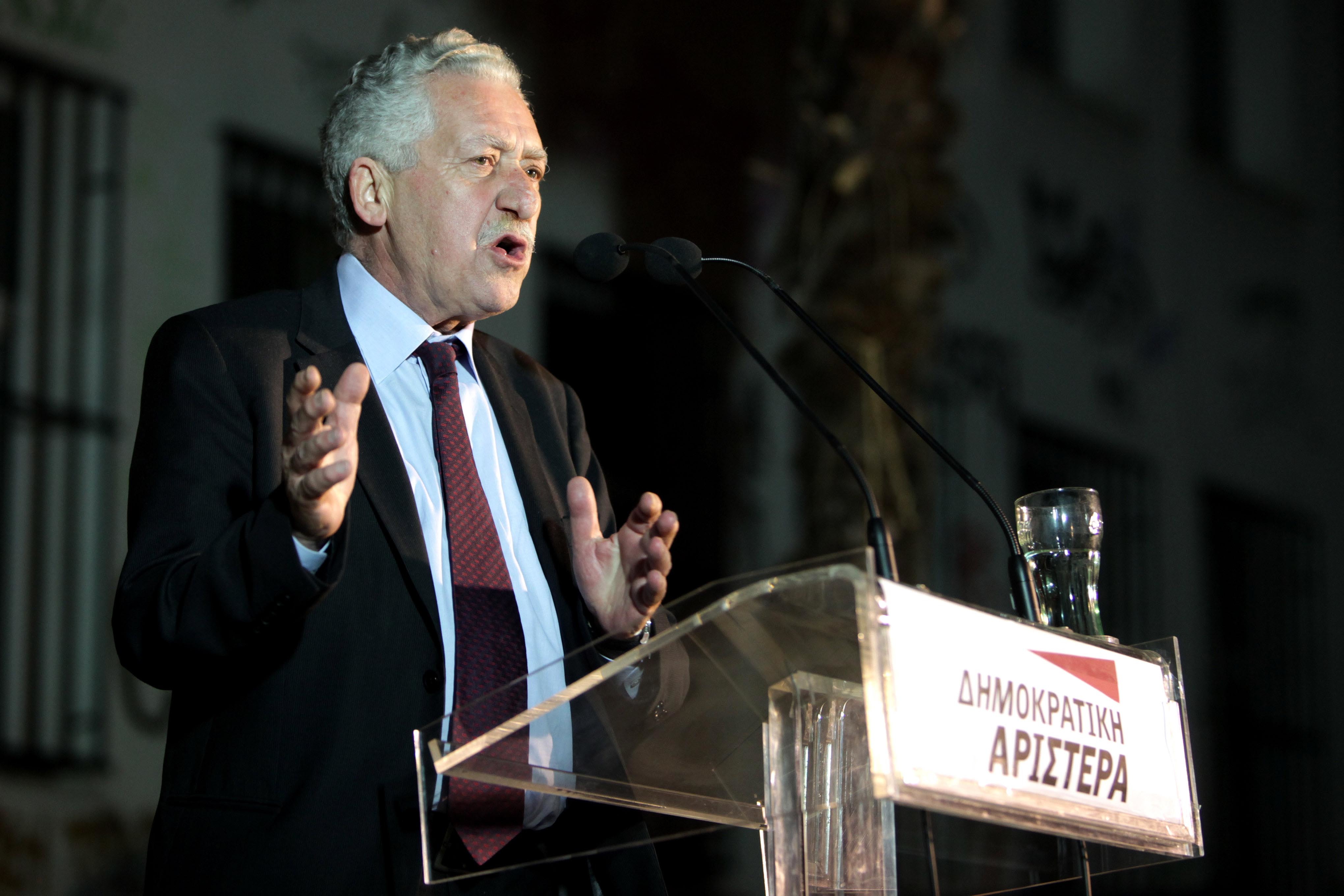 Φ.Κουβέλης : Όχι σε πρόταση συγκυβέρνησης με ΝΔ-ΠΑΣΟΚ