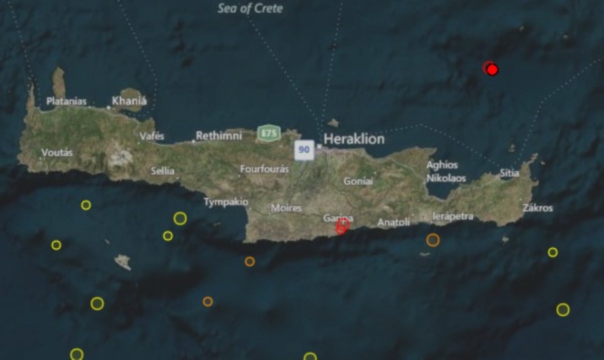 Σε ρυθμούς… Ρίχτερ τη νύχτα η Κρήτη – Τρεις σεισμοί σε λίγες ώρες