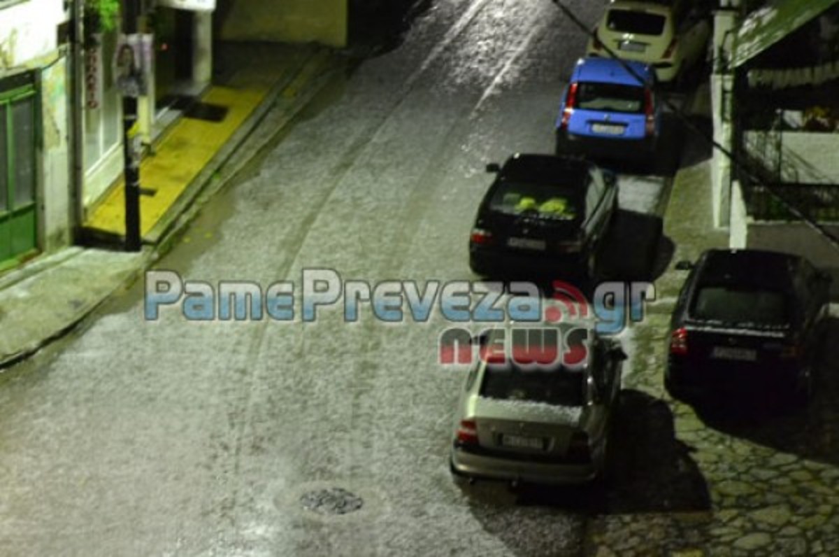 Χαλαζόπτωση στην Πρέβεζα