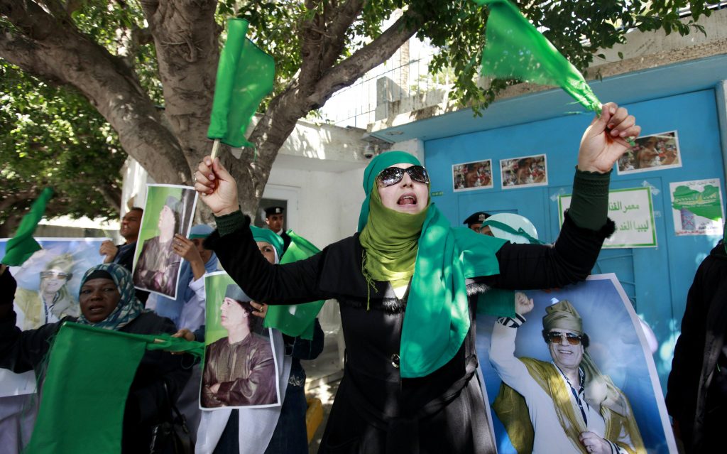 Διαδήλωσαν στην Τρίπολη υπέρ του Καντάφι