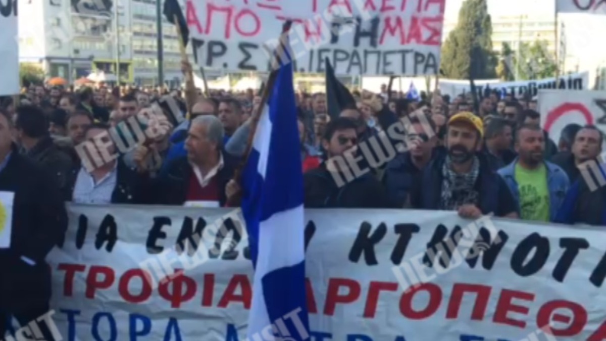 Οι αγρότες στο Σύνταγμα