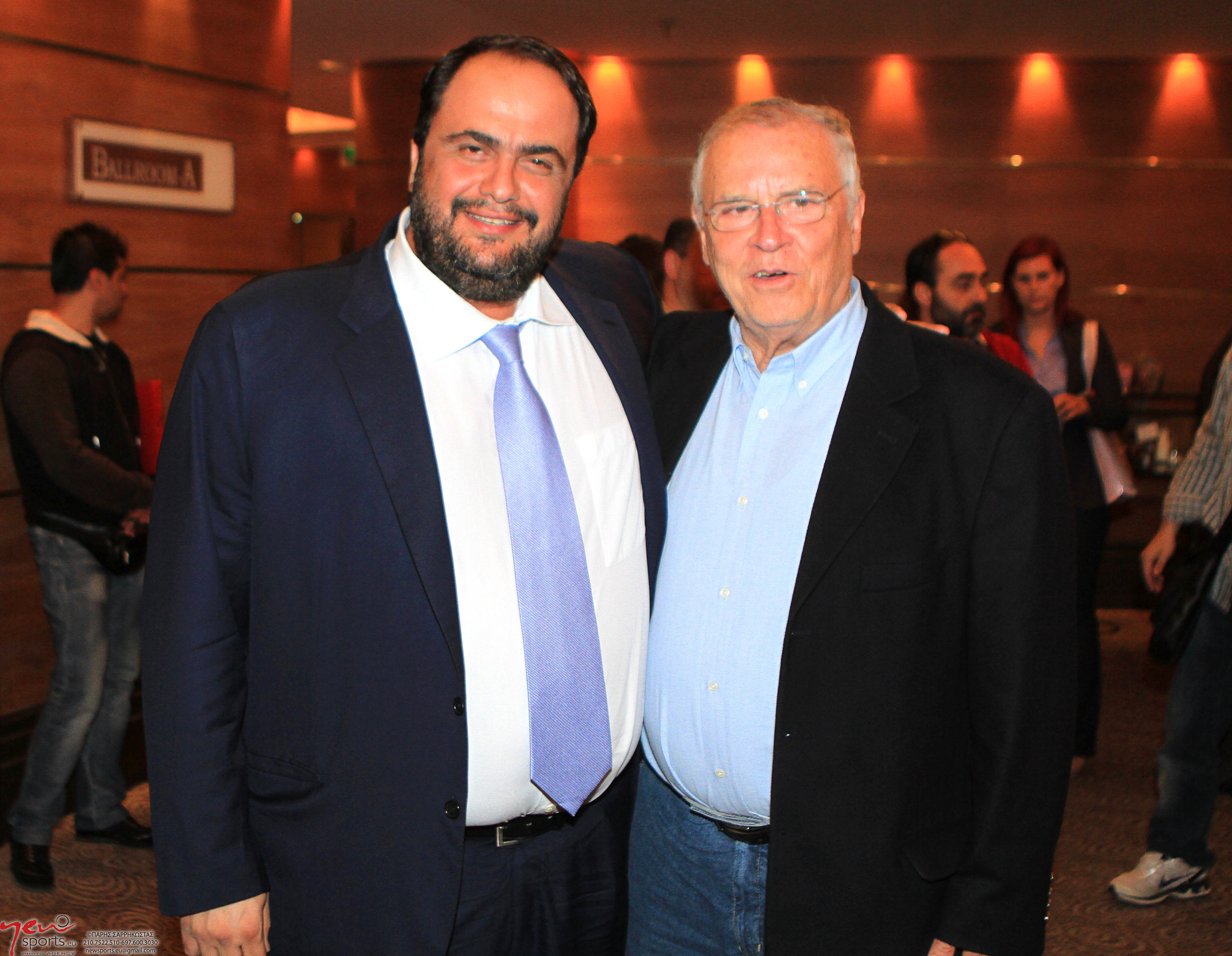 Ο πρόεδρος με τον αντιπρόεδρο της ΠΑΕ Ολυμπιακός