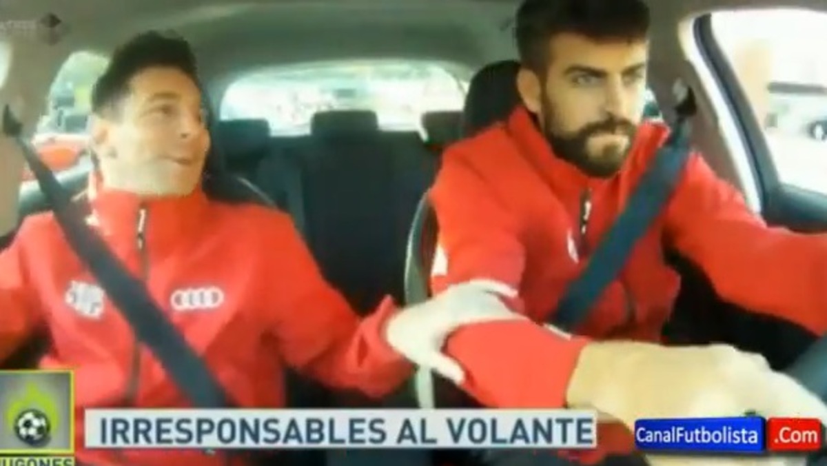 Η τρελή οδήγηση του Πικέ… τρόμαξε τον Μέσι (VIDEO)
