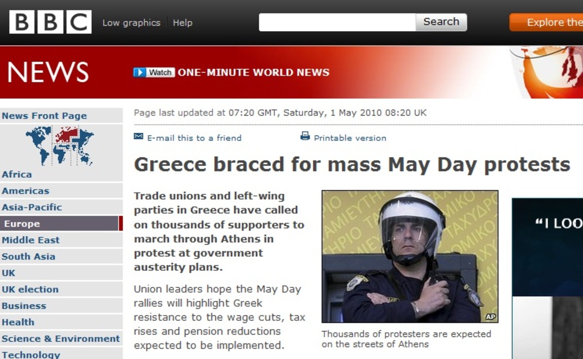 Τα διεθνή ΜΜΕ για την ελληνική Πρωτομαγιά