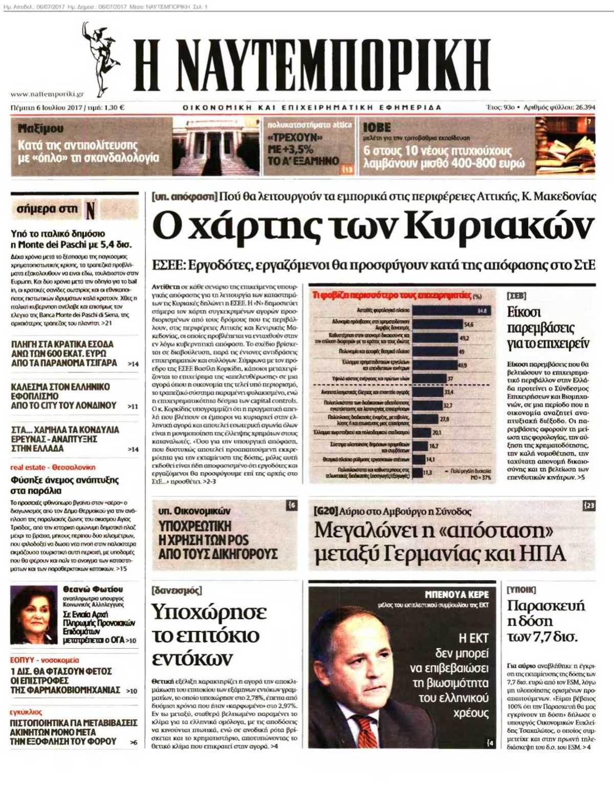 ΝΑΥΤΕΜΠΟΡΙΚΗ 06-07-2017