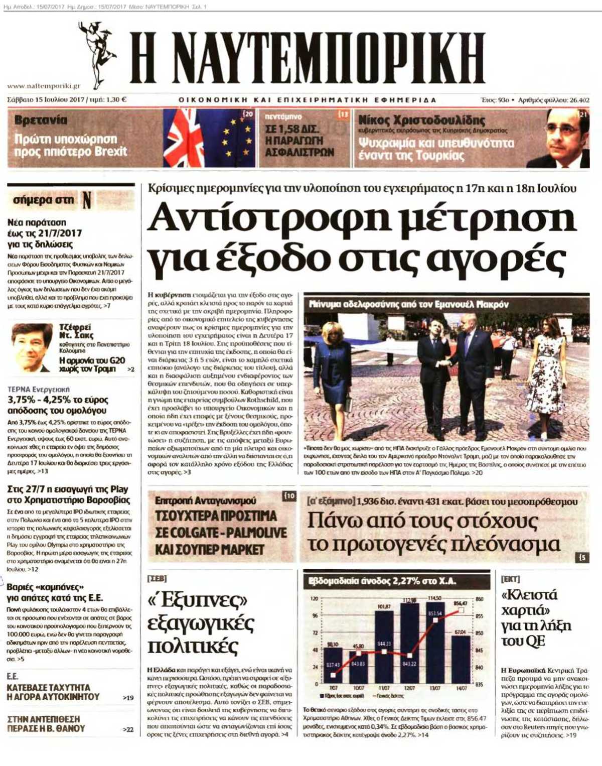 ΝΑΥΤΕΜΠΟΡΙΚΗ 15-07-2017