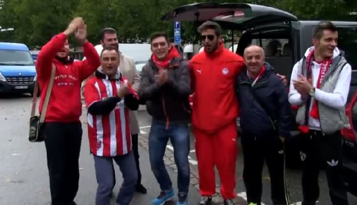 Οι οπαδοί του Ολυμπιακού στο Μάλμε (VIDEO)