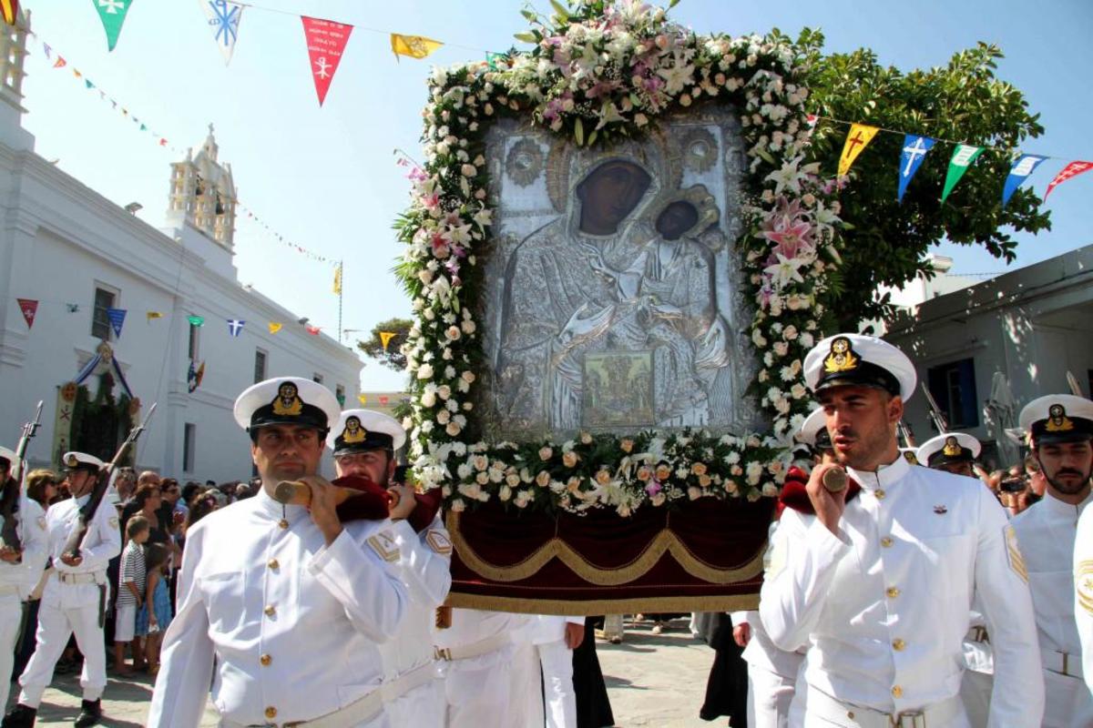 ΕΟΡΤΑΣΜΟΣ ΤΗΣ ΠΑΝΑΓΙΑΣ ΤΗΣ ΕΚΑΤΟΝΤΑΠΥΛΙΑΝΗΣ ΣΤΗΝ ΠΑΡΟ - ΦΩΤΟ EUROKINISSI