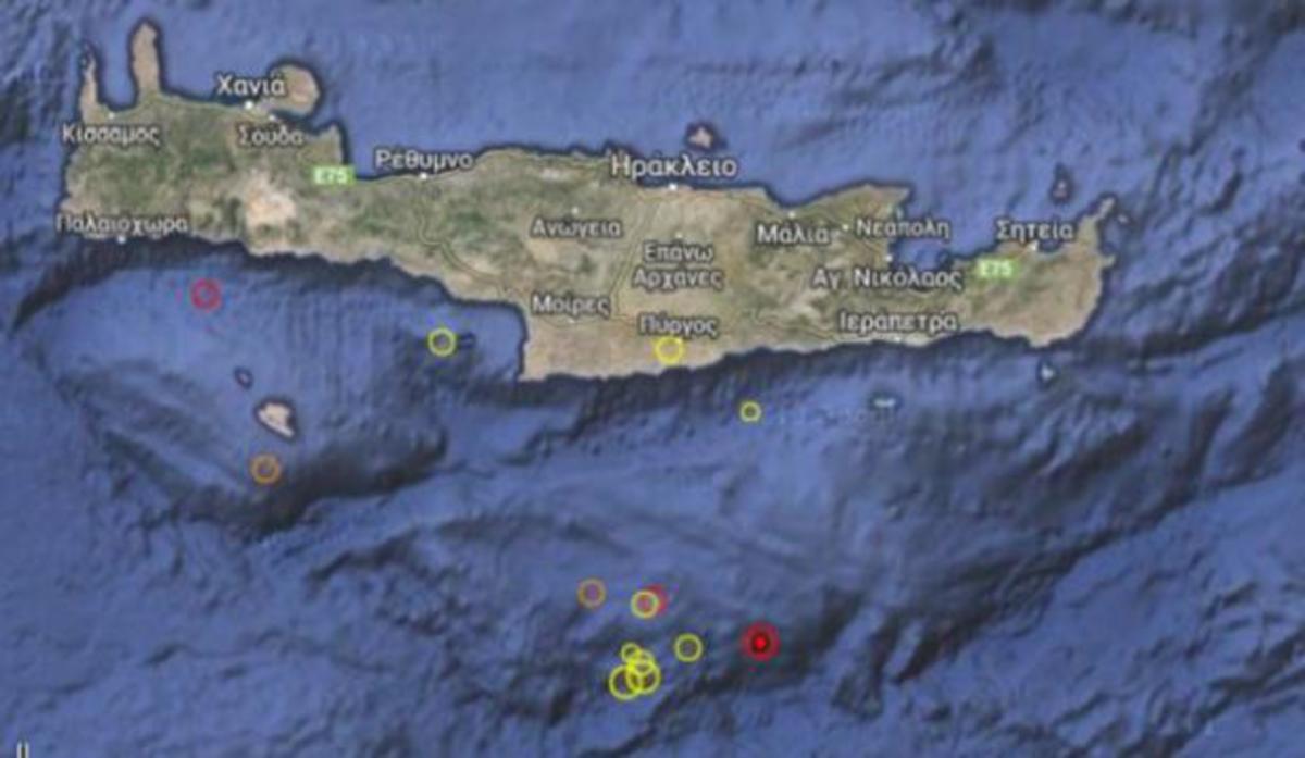Πάλι “κουνήθηκε” η Κρήτη – 3,9 Ρίχτερ το μεσημέρι