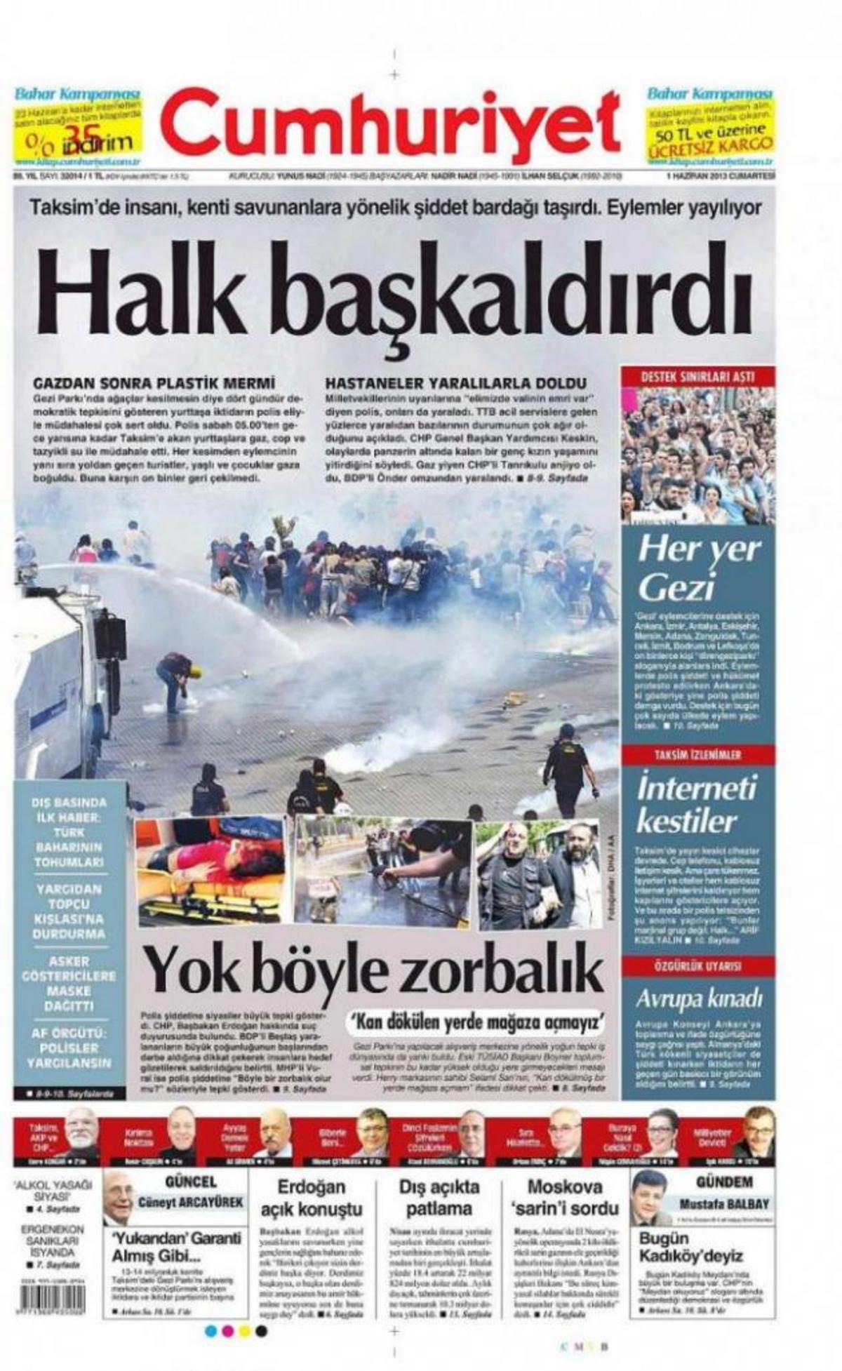 Toυρκικός Τύπος για τα άγρια επεισόδια: “O λαός ξεσηκώθηκε”