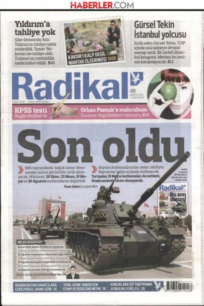 Καταργούνται όλες οι στρατιωτικές παρελάσεις στην Τουρκία – Ο Γκιουλ αλλάζει τα πάντα.