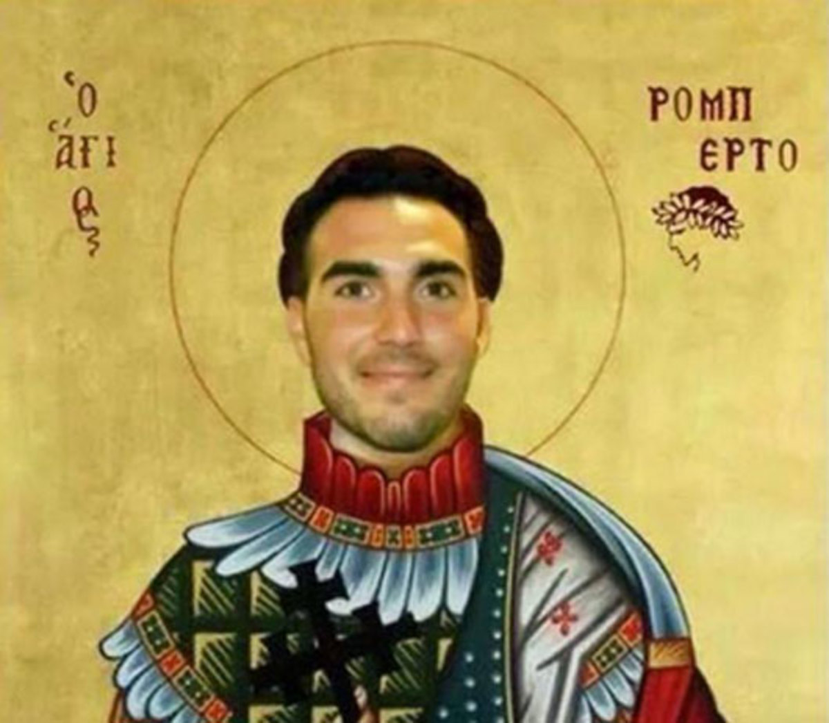 Η φωτογραφία που κυκλοφορεί στα social media με τον... άγιο Ρομπέρτο