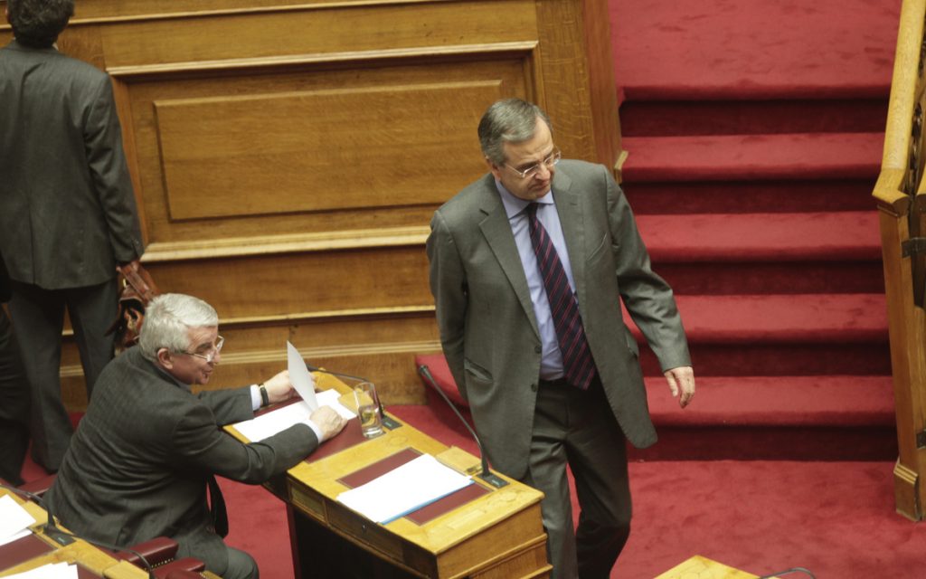 Δεν απάντησε ο Σαμαράς εάν θα καταθέσει πρόταση μομφής κατά της Κωνσταντοπούλου
