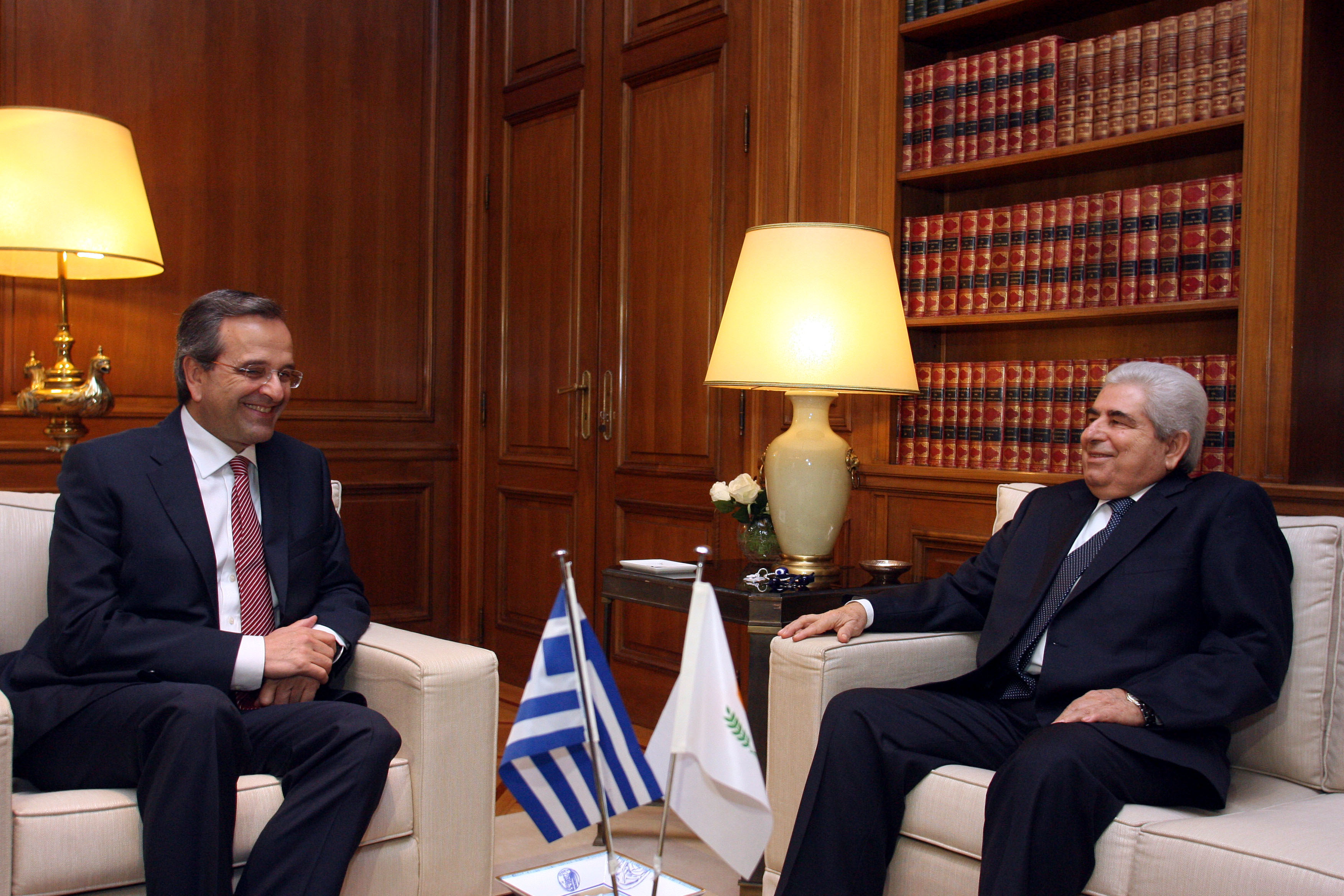 Τη στήριξη της Ελλάδας στον κυπριακό λαό επανέλαβε ο Α.Σαμαράς
