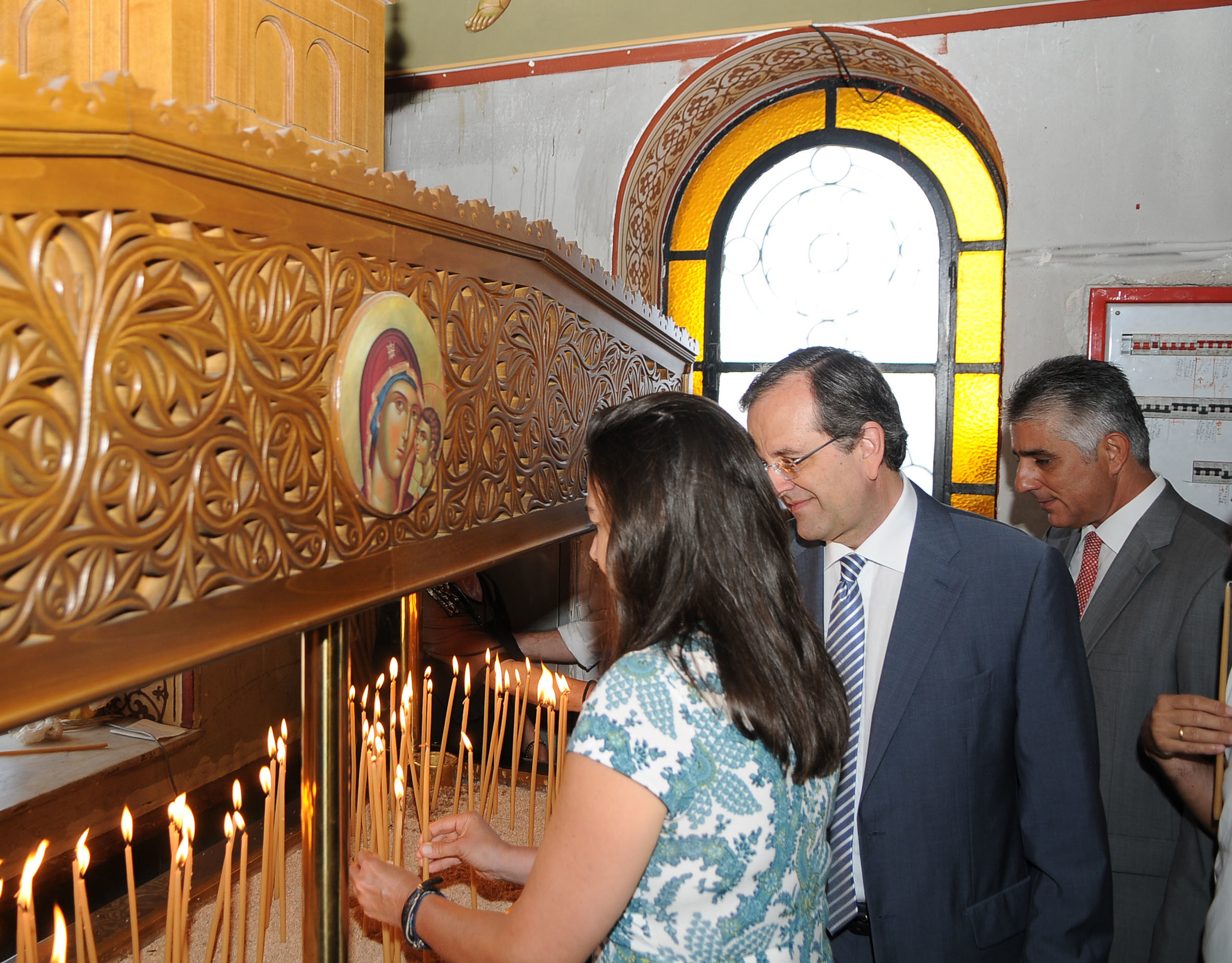 Στην Παναγία την Μυρτιδιώτισσα προσκύνησε ο πρωθυπουργός