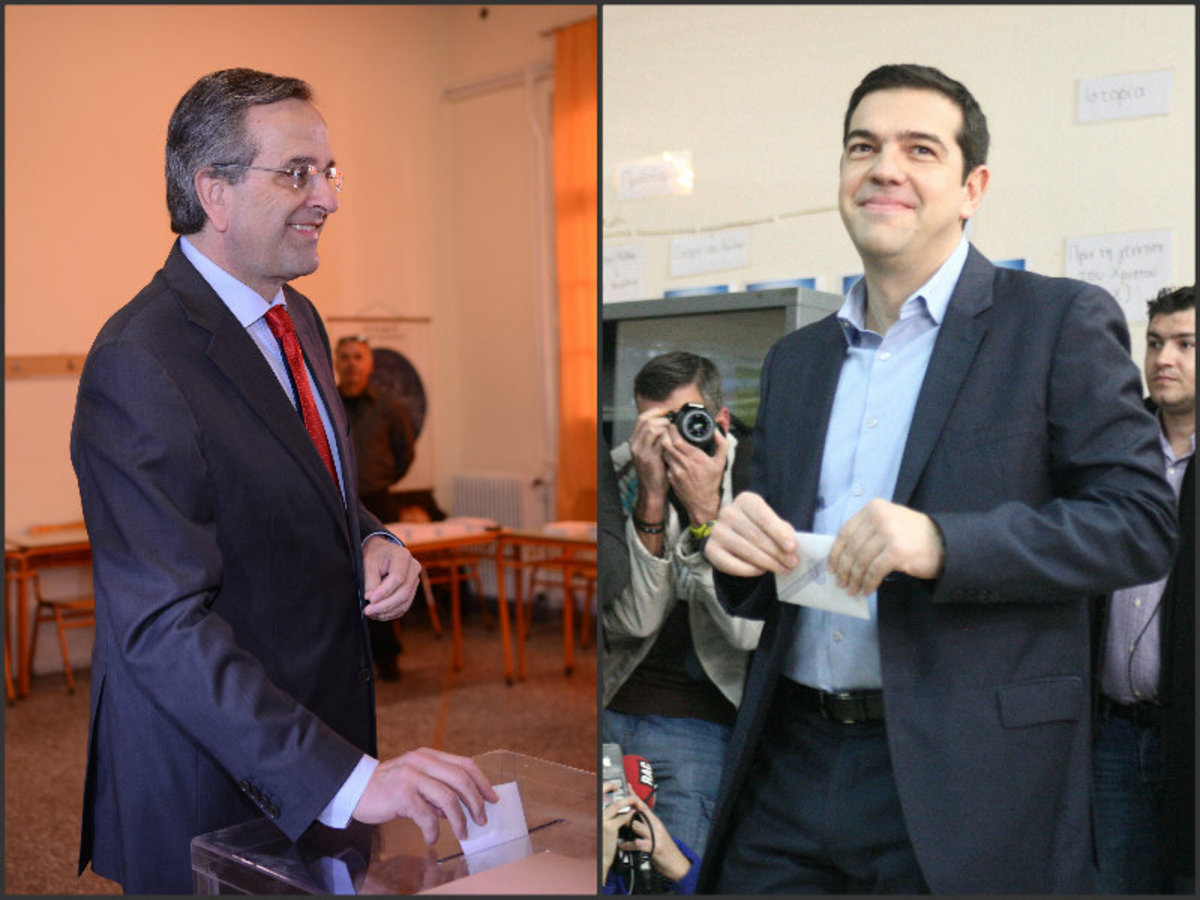 Το πουκάμισο το θαλασσί! Μόνη διαφορά η γραβάτα για Τσίπρα και Σαμαρά – ΦΩΤΟ