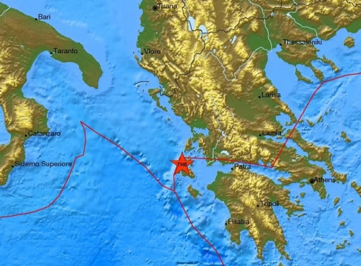 Ο χάρτης του σεισμού από το Ευρωμεσογειακό Σεισμολογικό Κέντρο