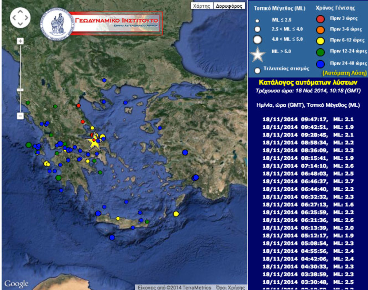 Ο χάρτης των σεισμών που αναστάτωσαν τα ξημερώματα τη χώρα – Δεκάδες μετασεισμοί μετά τους δυο σεισμούς των 5,1 ρίχτερ – Διχασμένοι οι σεισμολόγοι