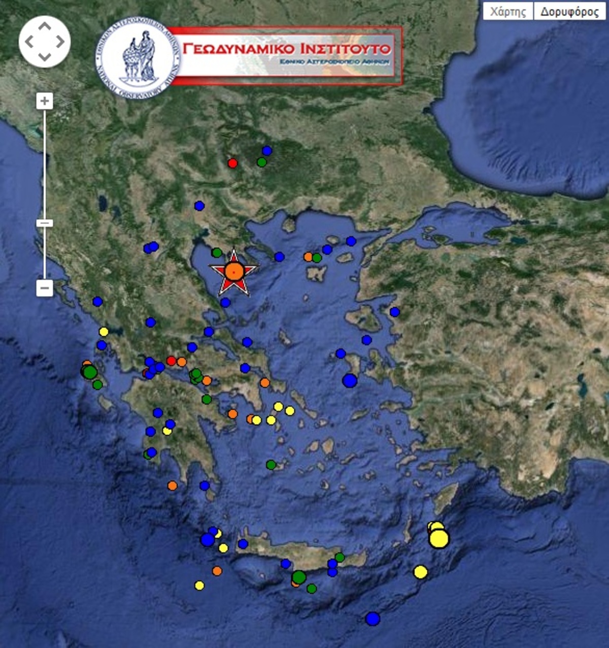 ΧΑΡΤΗΣ ΑΠΟ ΤΟ ΓΕΩΔΥΝΑΜΙΚΟ ΙΝΣΤΙΤΟΥΤΟ ΑΘΗΝΩΝ