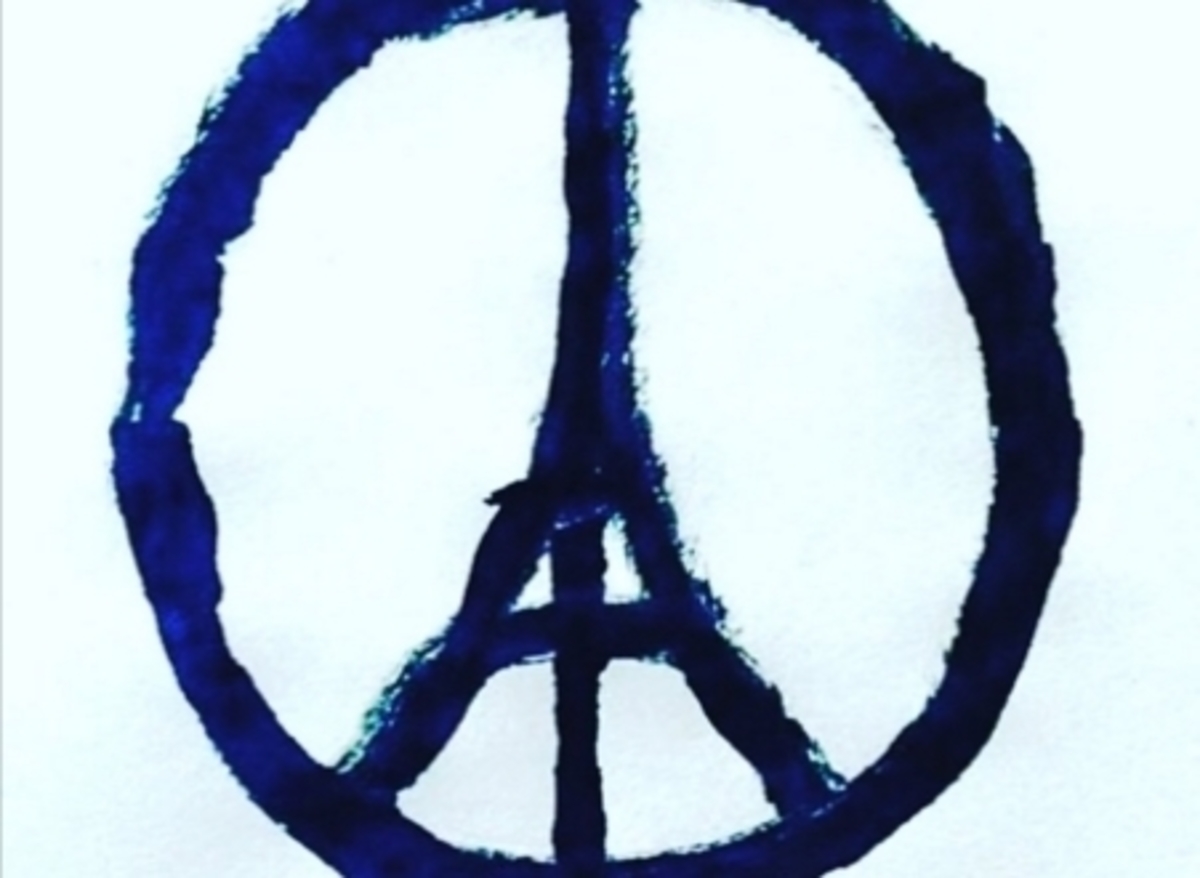 Παρίσι: To Σήμα της Ειρήνης με τον Πύργο του Αϊφελ του Jean Jullien #prayforparis